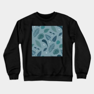 Eggels Blue Leaves Crewneck Sweatshirt